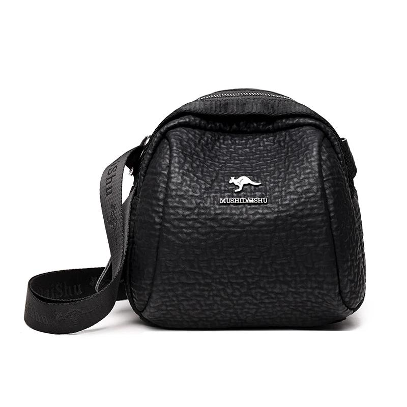 Women's genuine leather crossbody bag, view 2 - MRSLM