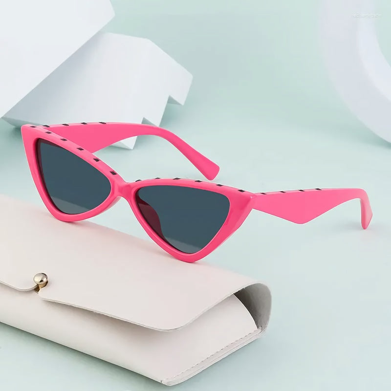 rivet cat eye sunglasses, view 7 - MRSLM