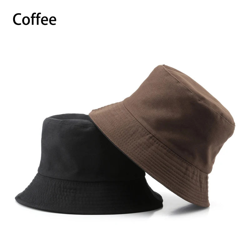 Classic Cotton Reversible Bucket Hat – Casual Sun Cap for Outdoor Adventures