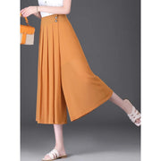 women's chiffon wide-leg capri pants, view 5 - MRSLM