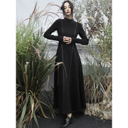 french knit stand-collar dress, view 4 - MRSLM