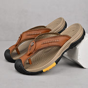 men's leather flip-flops, view 2 - MRSLM