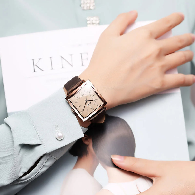 women's square fashion watch, view 7 - MRSLM