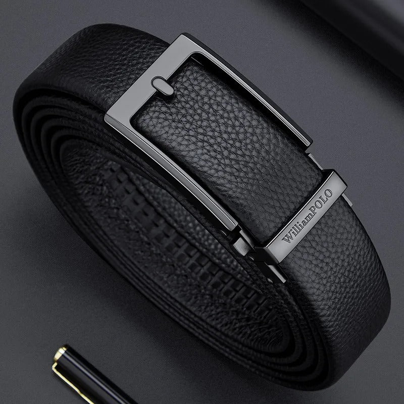men's leather belt with automatic buckle - MRSLM