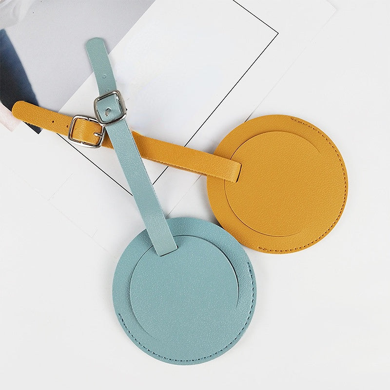 round pu leather luggage tag, view 11 - MRSLM