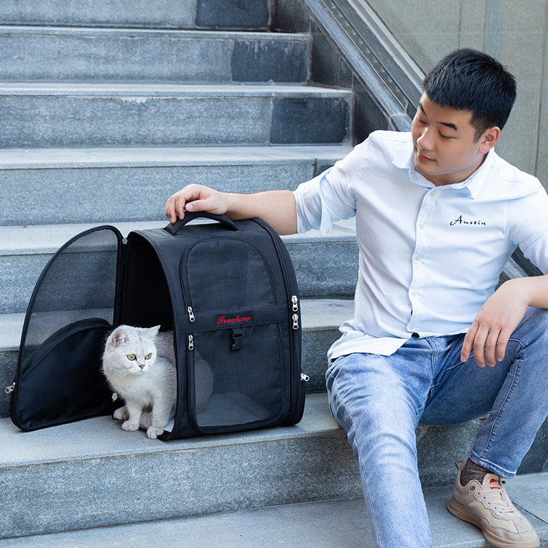 portable breathable pet backpack, view 7 - MRSLM