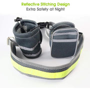 reflective hands-free dog leash with waist belt, view 4 - MRSLM