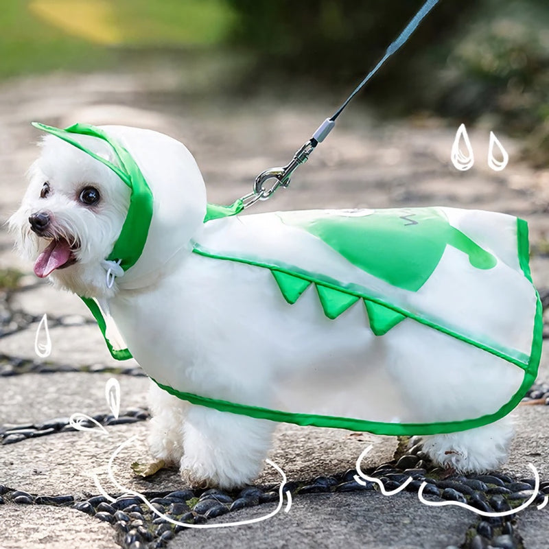 lovely print dog raincoat, view 4 - MRSLM