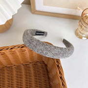 elegant retro plaid wide hairband, view 3 - MRSLM