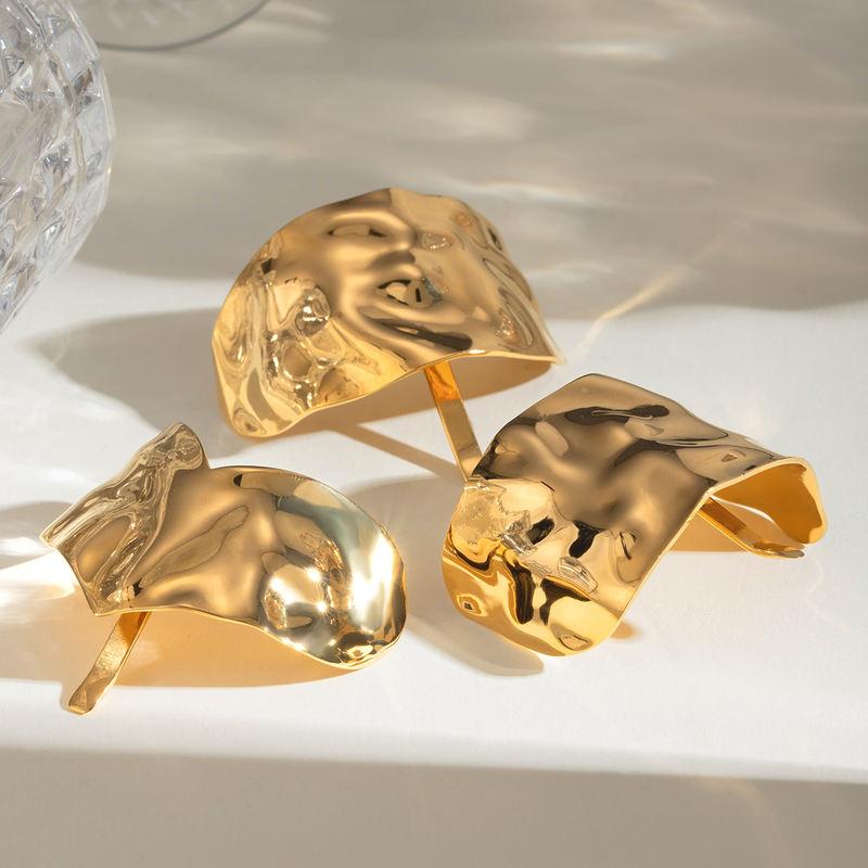 gold plated hammered hairpin - MRSLM