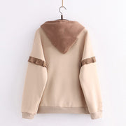 loose hooded jacket with cute print, view 8 - MRSLM