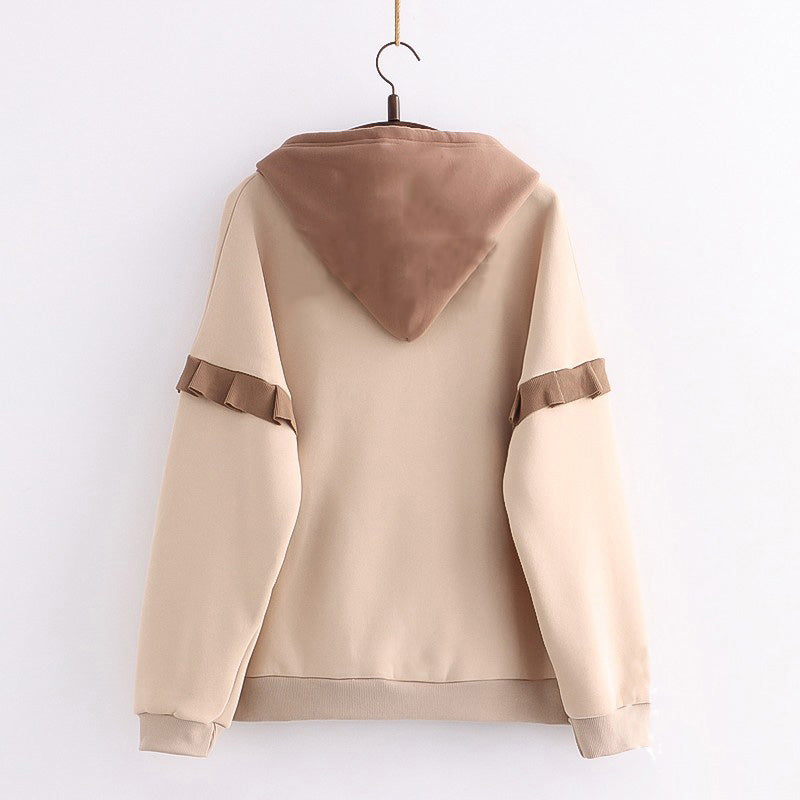 loose hooded jacket with cute print, view 8 - MRSLM