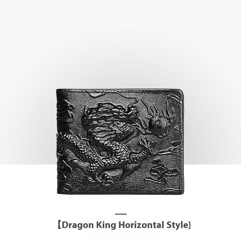 embossed leather wallet, view 4 - MRSLM