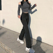 striped straight leg suit pants - MRSLM