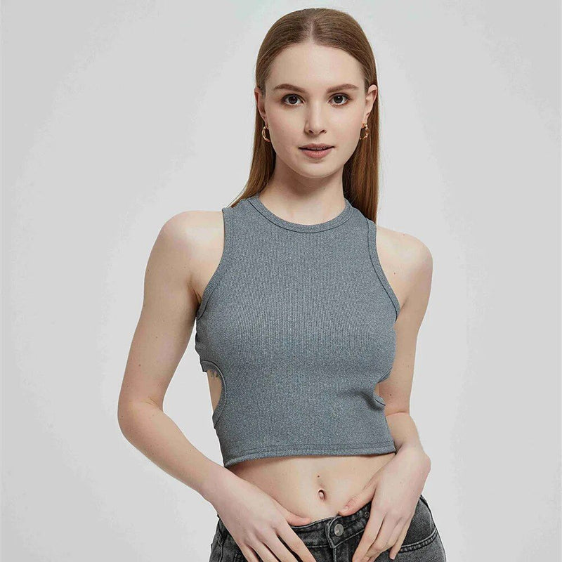 Ribbed knit Y2K tank top, view 16 - MRSLM