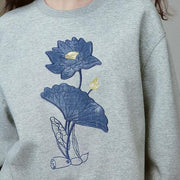 women's lotus patchwork embroidered sweatshirt - MRSLM