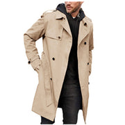 Men's slim double-breasted trench coat, view 5 - MRSLM