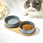 ergonomic ceramic cat and dog bowl, view 9 - MRSLM