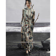 dark velvet retro long dress, view 6 - MRSLM