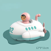 wind-up submarine bath toy, view 6 - MRSLM