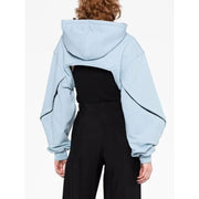 hooded open sleeve sweatshirt, view 3 - MRSLM