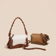Genuine leather twisted rope handbag, view 6 - MRSLM