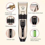 USB rechargeable pet hair grooming clipper, view 3 - MRSLM