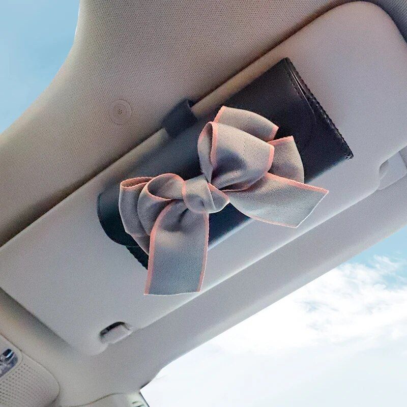 bowknot car sunglasses case, view 5 - MRSLM