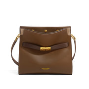 split leather bucket tote, view 2 - MRSLM