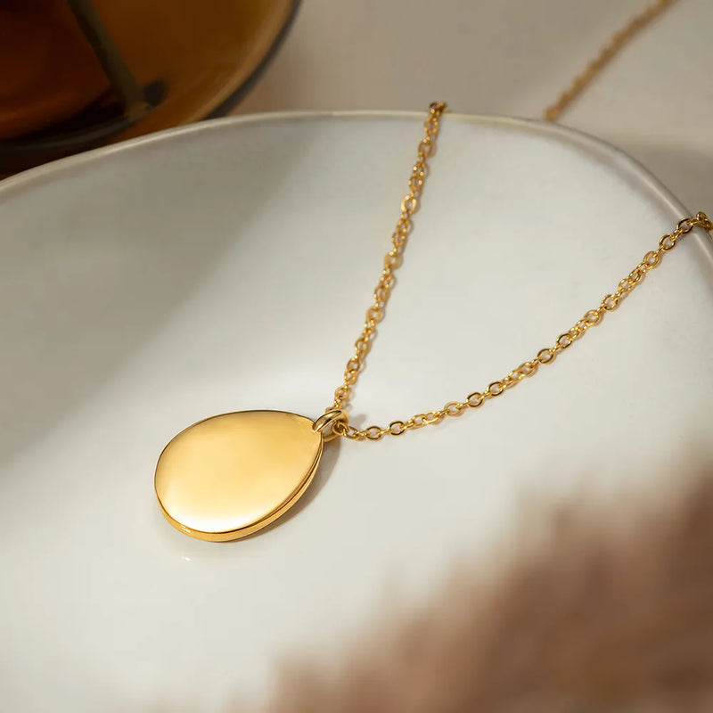 Opal drop pendant necklace, view 5 - MRSLM