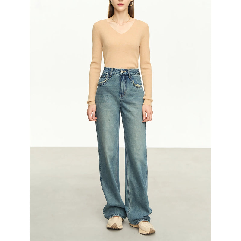 loose fit women's office jeans, view 5 - MRSLM