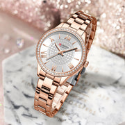 Women's casual steel strap quartz watch, view 10 - MRSLM