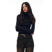 Women's high neck pullover t-shirt, view 2 - MRSLM