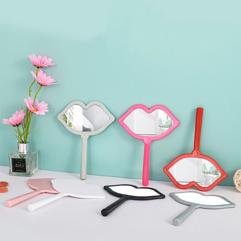 Lip shaped handheld makeup mirror, view 12 - MRSLM