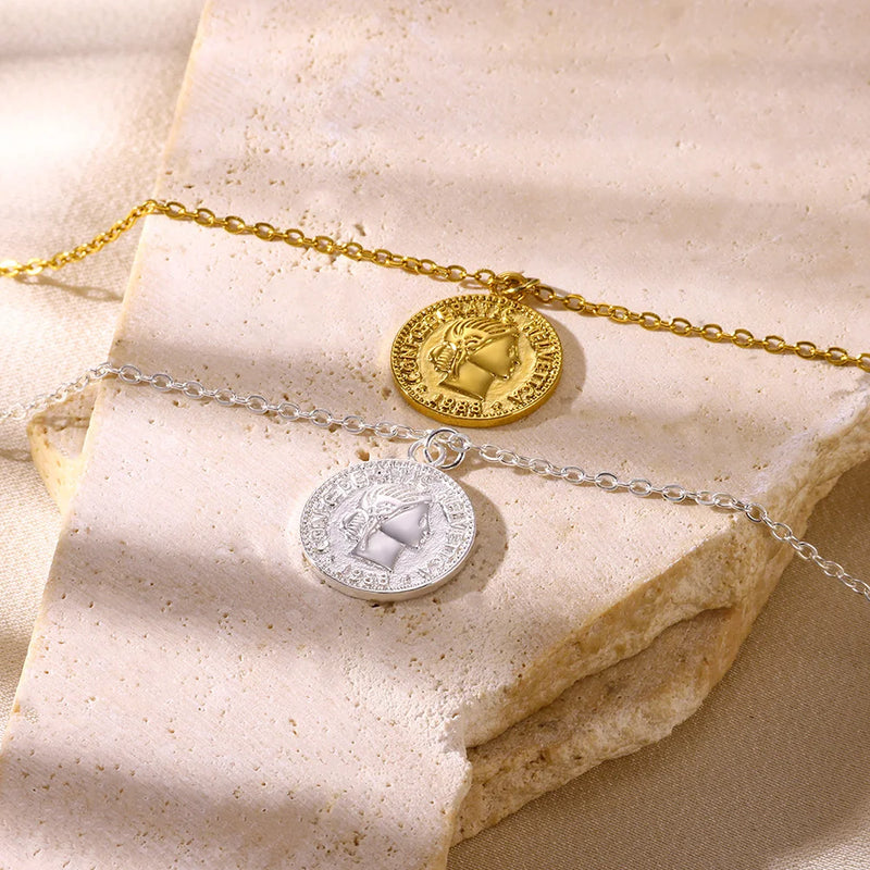 coin pendant necklace, view 8 - MRSLM