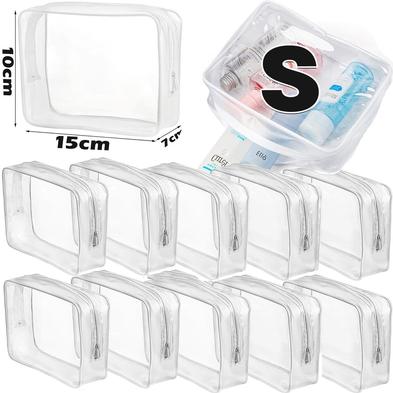 clear pvc travel makeup bag, view 3 - MRSLM