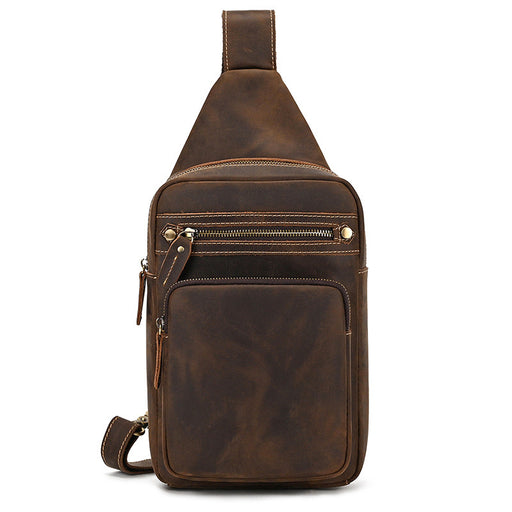 first-layer cowhide crossbody bag - MRSLM