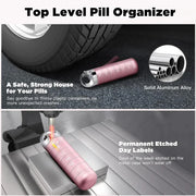 waterproof metal weekly pill box, view 7 - MRSLM