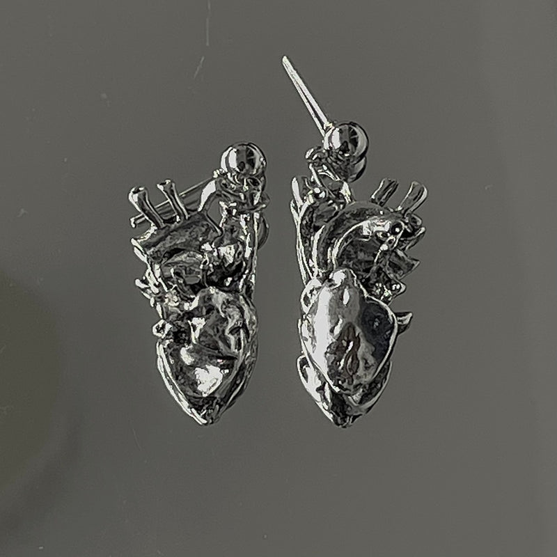gothic heart necklace and earrings - MRSLM