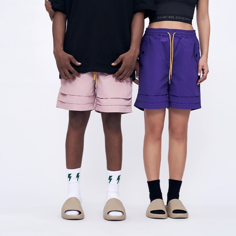 Men's loose workwear shorts with pockets, view 4 - MRSLM