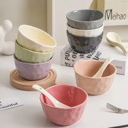cream style ceramic rice bowl, view 11 - MRSLM