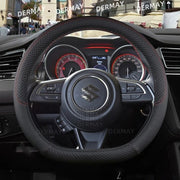 microfiber leather steering wheel cover for Suzuki Swift, view 8 - MRSLM