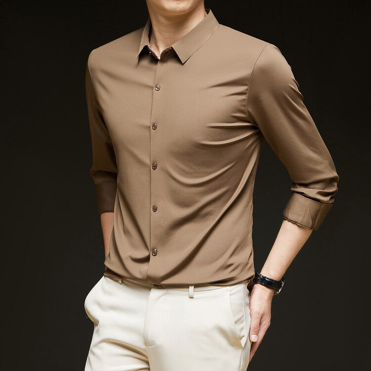 Business slim fit casual shirt, view 8 - MRSLM