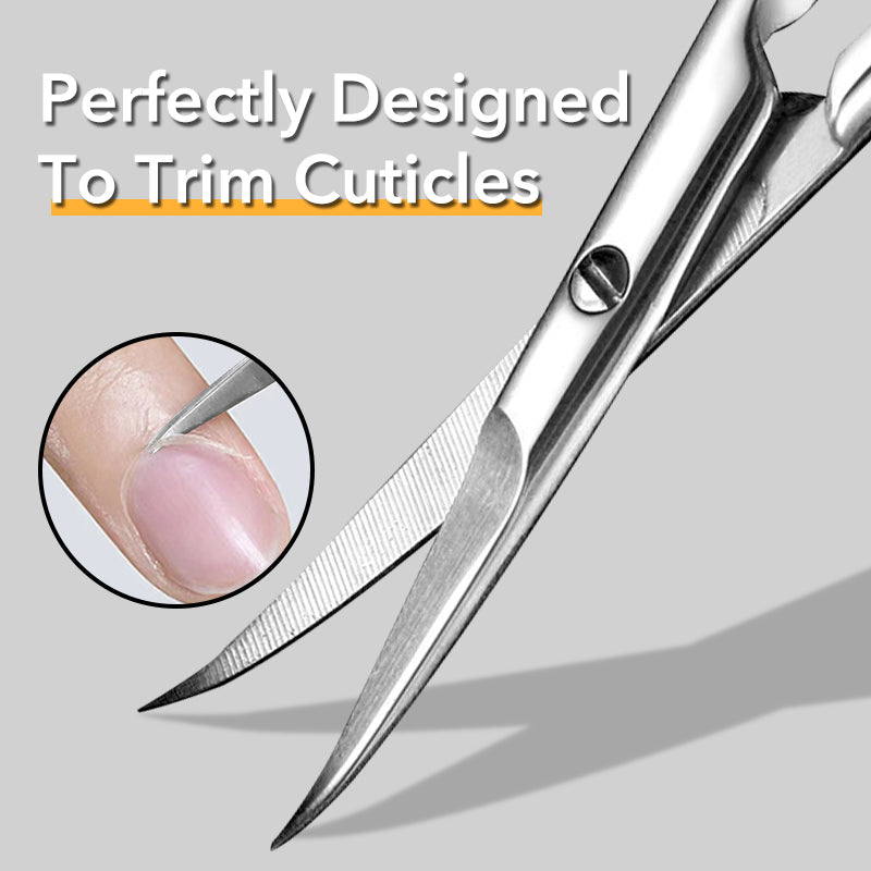 extra fine curved blade cuticle scissors, view 3 - MRSLM