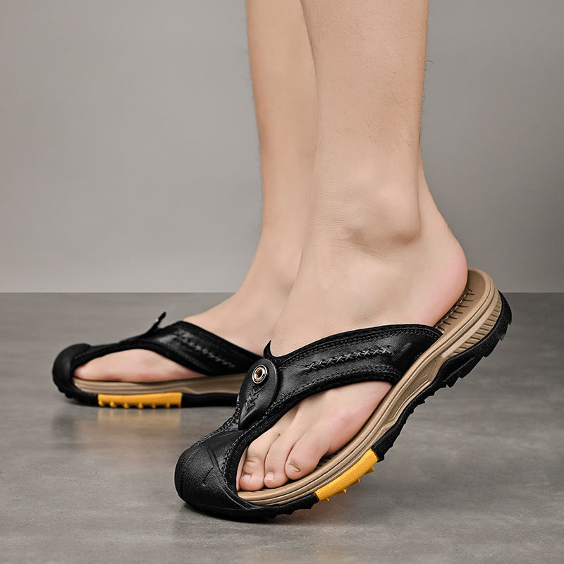 men's leather flip-flops - MRSLM