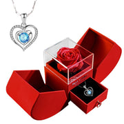 Preserved rose apple gift box with necklace, view 16 - MRSLM
