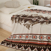 elk mountain forest cotton throw blanket, view 6 - MRSLM