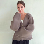 women's loose cardigan sweater, view 4 - MRSLM