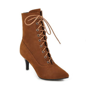 Pointed-toe stiletto ankle boots, view 5 - MRSLM