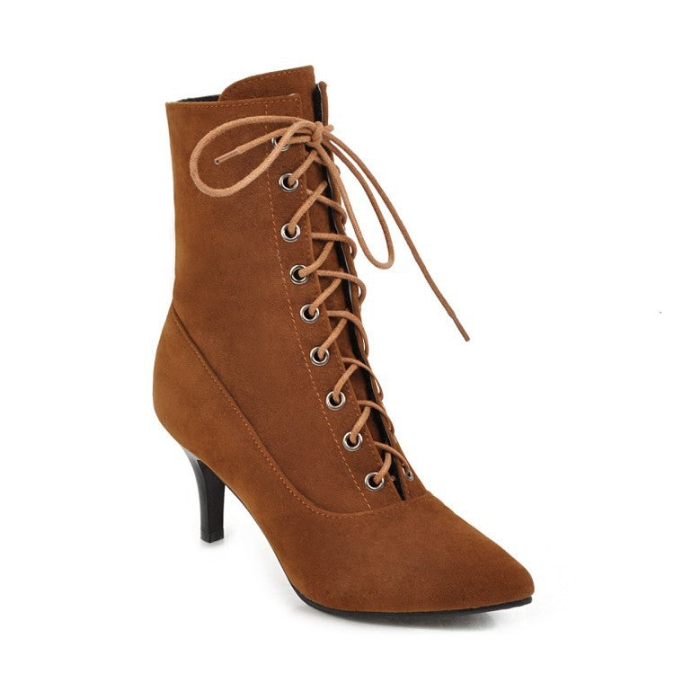 Pointed-toe stiletto ankle boots, view 5 - MRSLM